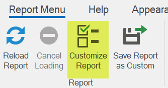 AD Reports save a report as custom toolbar