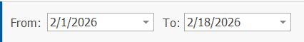 AD Reports Diagnostics filter bar with From and To date fields highlighted