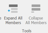 AD Reports Expand All Members button on the ribbon with every member row opened