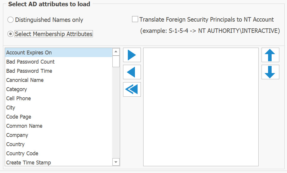 AD Reports Group Membership Attributes