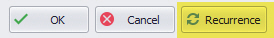 AD Reports Scheduler Recurrence button